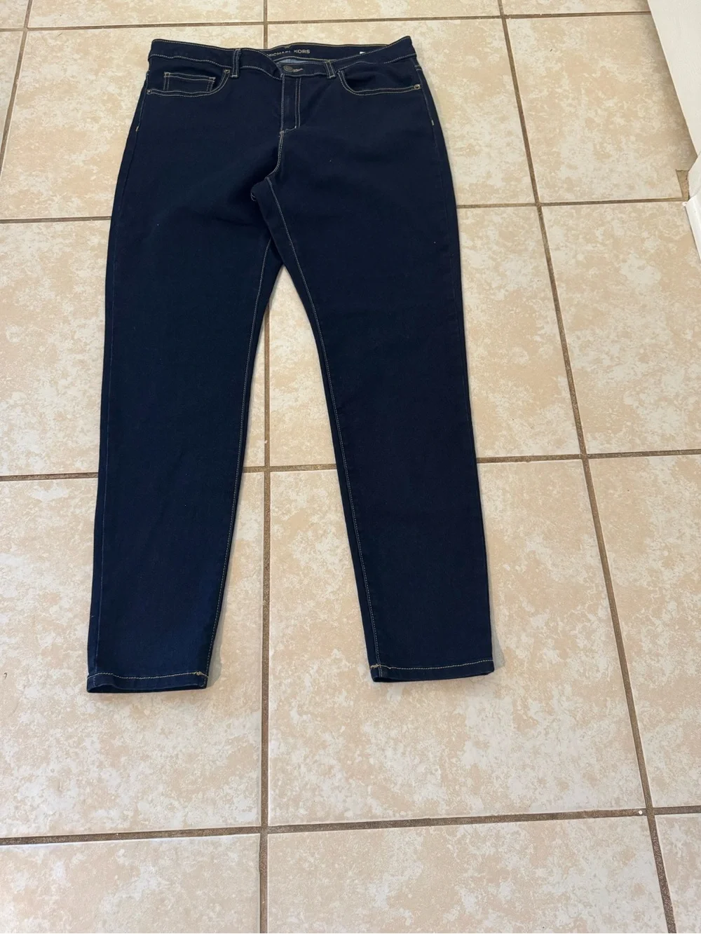 Michael Kors Dark Indigo Straight Leg Jeans
